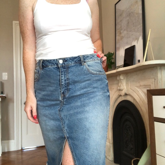 H&M knee length denim skirt - Picture 4 of 6